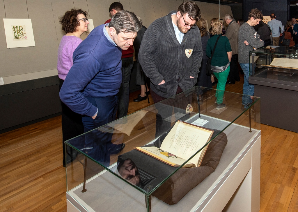 Visitors at the opening of the Drawn from Nature exhibition in the National Gallery of Ireland